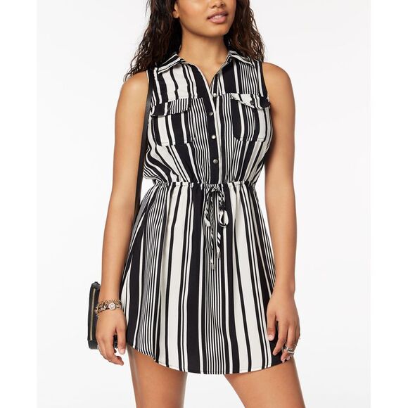 Be Bop Juniors Printed Button Front Shirtdress - Picture 1 of 3
